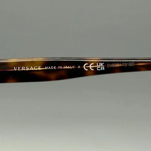 Versace VE1184 Eyeglasses Frames Brushed Brown Half Rim 53 18 140 - Picture 10 of 13